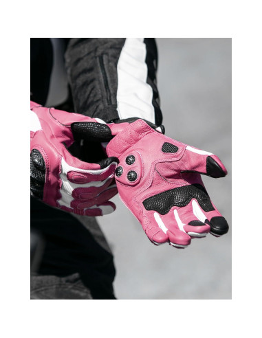 Guantes de motocicleta INBIKE Rosa XX-Large con protección