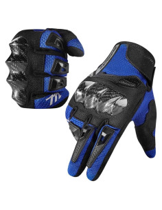 Guantes de Motocicleta MADBIKE MD66 Transpirables Azul