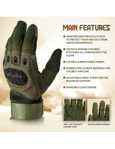 Guantes de Motocicleta DXM SPORTS DS47GLOVAD Verde Táctiles 2