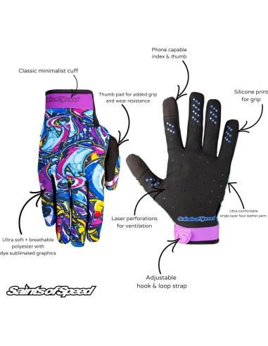 Guantes de Motocross Saints of Speed Graffiti Talla Grande