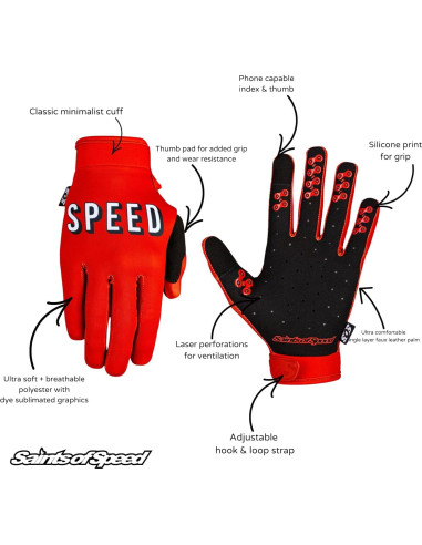 Guantes de Motocross Saints of Speed Grande Transpirables
