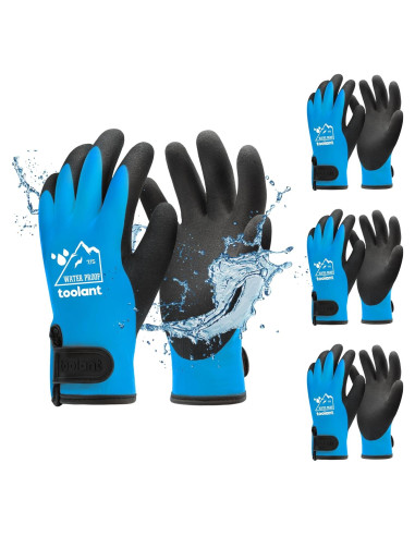 Guantes impermeables Toolant 3 pares invierno táctiles S