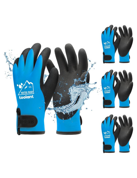 Guantes impermeables Toolant 3 pares invierno táctiles S