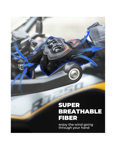 Guantes de Motocicleta KEMIMOTO L Naranja Transpirables