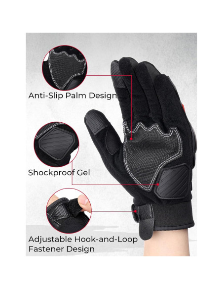 Guantes Tácticos KEMIMOTO Medianos para Motocicleta
