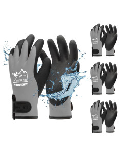 Guantes Toolant Impermeables Térmicos 3 Pares Gris Pequeño