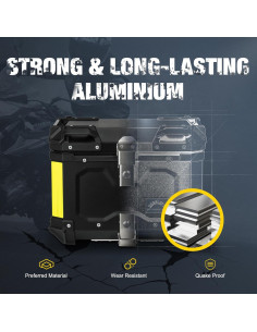 Maletero de Motocicleta GURBLOFY 45L Aluminio Impermeable 2