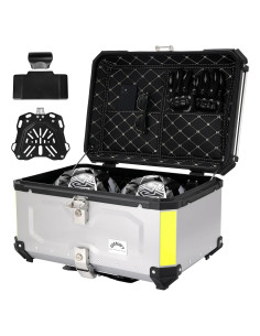 Caja Superior de Motocicleta Gurblofy 65L Aluminio Impermeable