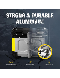 Maletero de Motocicleta GURBLOFY 45L Aluminio Impermeable 2