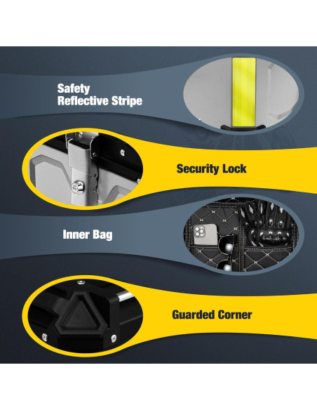 Maletero de Motocicleta GURBLOFY 45L Aluminio Impermeable