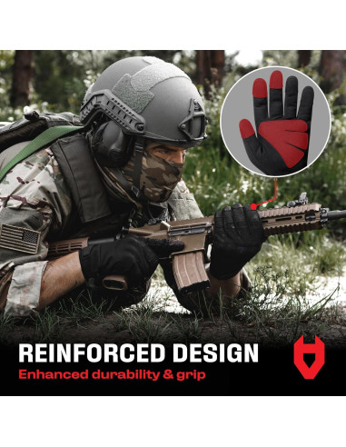 Guantes Tácticos NoCry Negros Resistentes al Agua para Airsoft