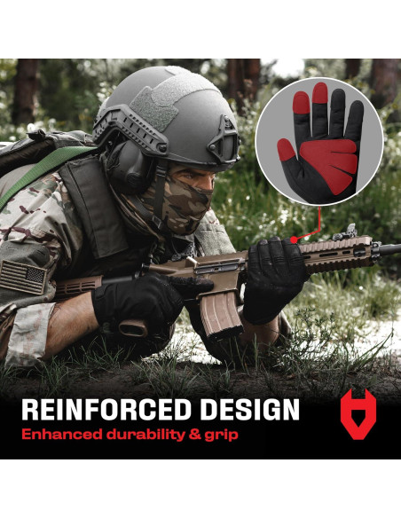 Guantes Tácticos NoCry Negros Resistentes al Agua para Airsoft