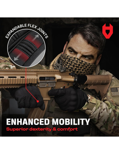 Guantes Tácticos NoCry Negros Resistentes al Agua para Airsoft