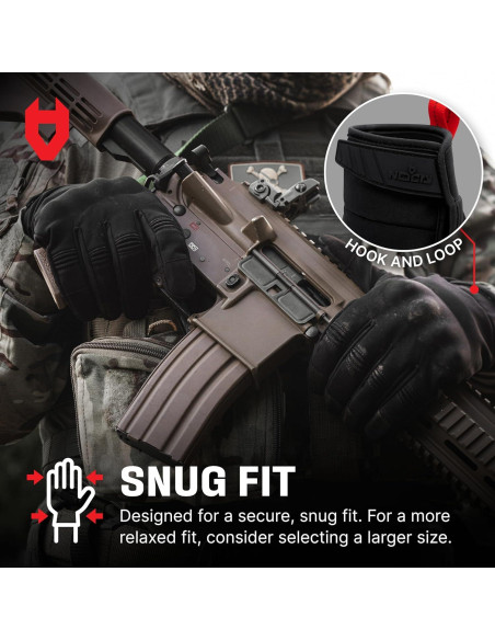 Guantes Tácticos NoCry Negros Resistentes al Agua para Airsoft