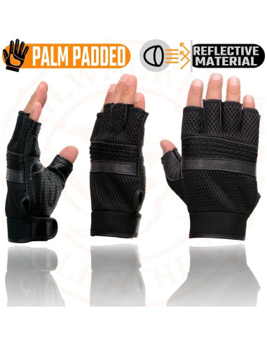 Guantes sin Dedos Milwaukee Leather 4X Hombre Cuero Malla