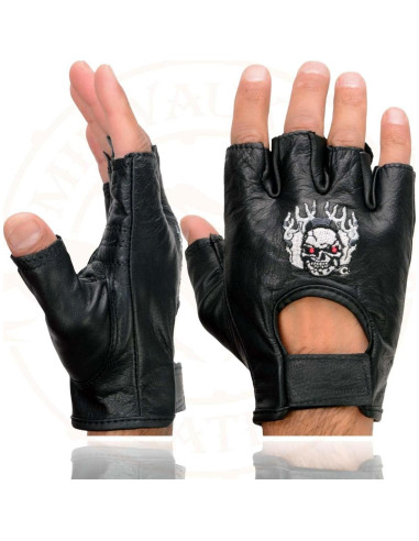 Guantes sin Dedos de Cuero Milwaukee Leather SH351 3XL