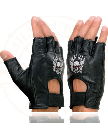 Guantes de Cuero sin Dedos Milwaukee SH351 para Hombre