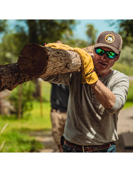Guantes de trabajo Wells Lamont 1132M de cuero Saddletan Guantes de trabajo Wells Lamont 1132M de cuero Saddletan