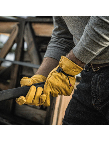 Guantes de trabajo Wells Lamont 1132M de cuero Saddletan