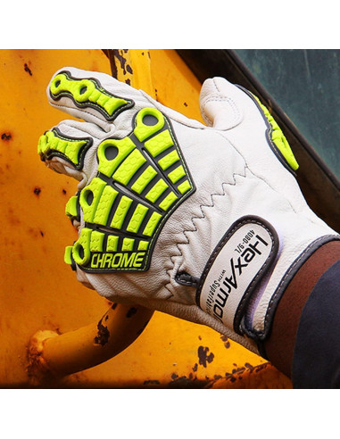 Guantes de Trabajo Hexarmor 4080 Cuero con Protección Impactos