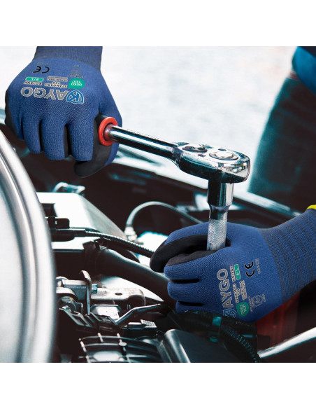 Guantes de Trabajo KAYGO KG18NB Nitrilo Transpirables 3 Pares