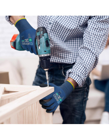 Guantes de Trabajo KAYGO KG18NB Nitrilo Transpirables 3 Pares