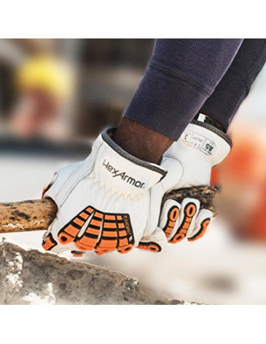 Guantes de trabajo HexArmor 4060 A5 Naranja-Gris 4X-L