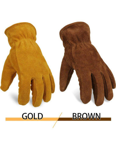 Guantes de Trabajo OZERO Invierno Cuero Aislados Térmicos