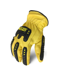 Guantes de trabajo Ironclad ILD-IMPC5-02-S, Cuero, Pequeño, Amarillo