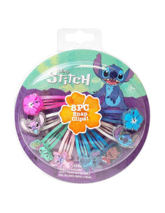 Clips de Cabello Disney Stitch Luv Her Paquete 8 Multicolor
