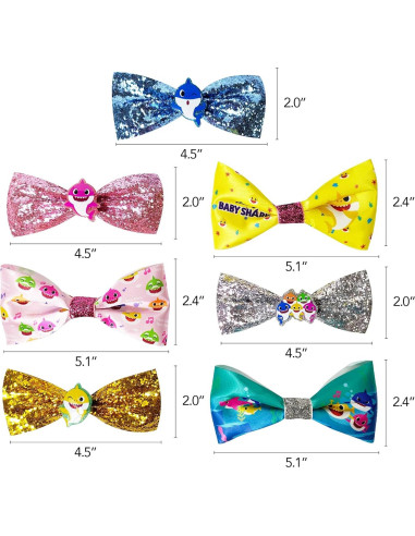 Lazos para el cabello Luv Her Baby Shark - Set 7 piezas