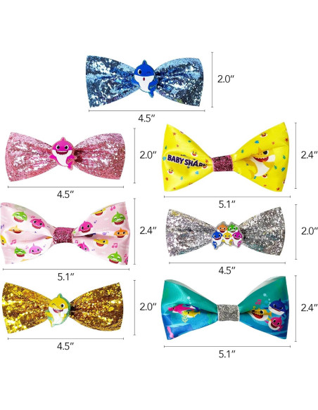 Lazos para el cabello Luv Her Baby Shark - Set 7 piezas