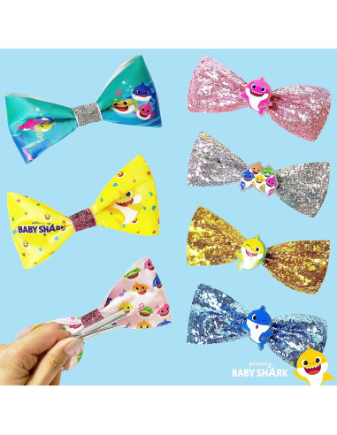 Lazos para el cabello Luv Her Baby Shark - Set 7 piezas