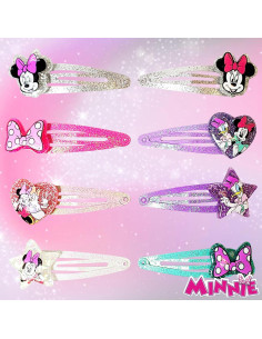 Clips de Cabello Disney Minnie Luv Her 8 Piezas Multicolor 2