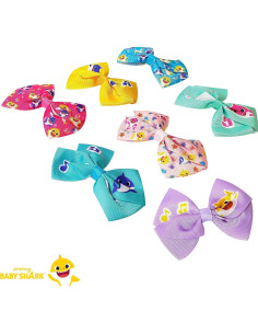Lazos para el cabello Baby Shark - Set 7 piezas 10 cm 2