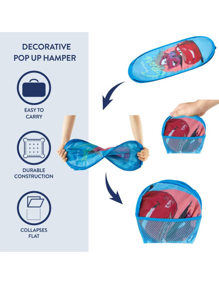 Cesta Plegable Idea Nuova Cars 55 x 34 x 34 cm para Ropa