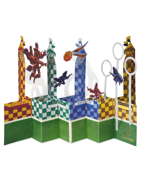 Tarjeta Pop Up Cumpleaños Harry Potter Quidditch 13.65x20.96cm