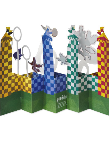 Tarjeta Pop Up Cumpleaños Harry Potter Quidditch 13.65x20.96cm