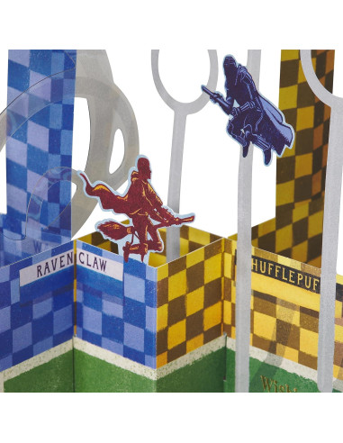 Tarjeta Pop Up Cumpleaños Harry Potter Quidditch 13.65x20.96cm