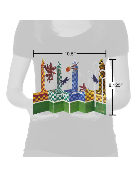 Tarjeta Pop Up Cumpleaños Harry Potter Quidditch 13.65x20.96cm