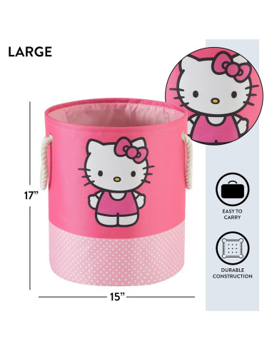 Cestas de Almacenamiento Hello Kitty - Juego de 3 Piezas Rosa