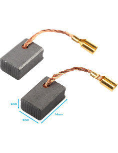 Cepillos de Motor de Carbono HALLMERS 6mm x 9mm x 14mm 2pcs 2