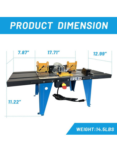 Mesa de Router Boxurn BX-RT150 de Aluminio y Acero 91.44 cm