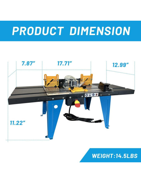 Mesa de Router Boxurn BX-RT150 de Aluminio y Acero 91.44 cm