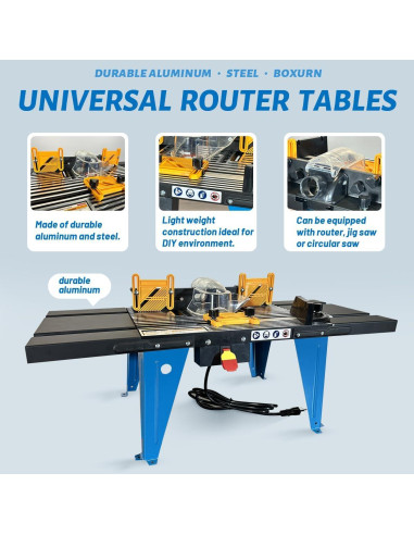 Mesa de Router Boxurn BX-RT150 de Aluminio y Acero 91.44 cm