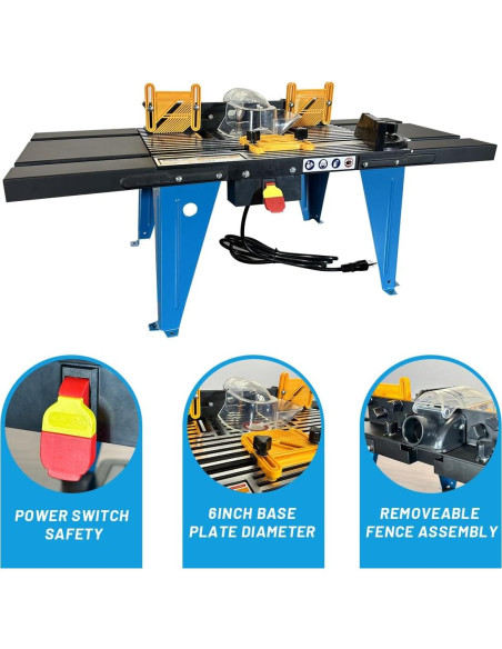 Mesa de Router Boxurn BX-RT150 de Aluminio y Acero 91.44 cm