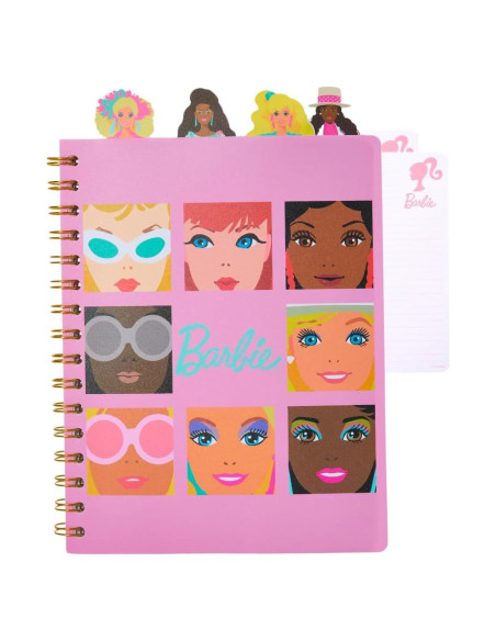Cuaderno de Pestañas Barbie Diseños Innovadores 96 Páginas