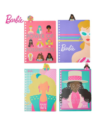Cuaderno de Pestañas Barbie Diseños Innovadores 96 Páginas