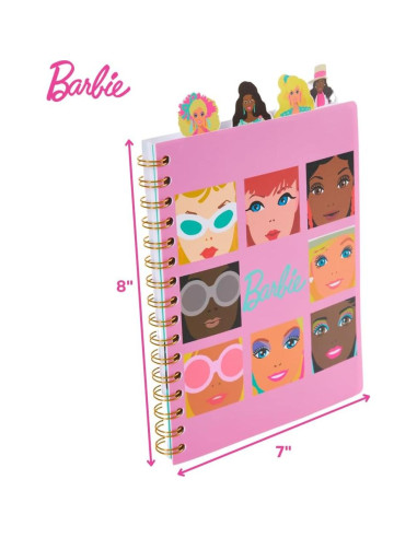 Cuaderno de Pestañas Barbie Diseños Innovadores 96 Páginas
