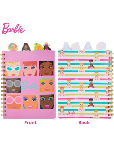 Cuaderno de Pestañas Barbie Diseños Innovadores 96 Páginas